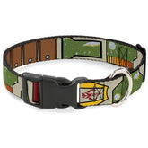 Buckle-Down Star Wars collar shows Boba Fett belt detail for playful adventures.