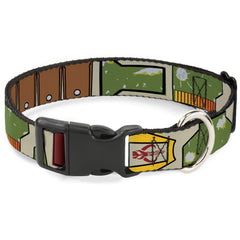 Buckle-Down Star Wars collar shows Boba Fett belt detail for playful adventures.