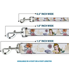 Buckle-Down Disney Belle leash 4ft length suited for comfortable, controlled strolls