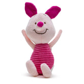 Buckledown Winnie the Pooh Piglet arms-up dog toy in sitting pose for cuddly play.