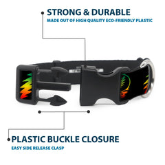 Buckle-Down Grateful Dead licensed tag on collar for fan-style visibility.