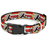 Buckle-Down Thor hammer dog collar in red for durable everyday wear