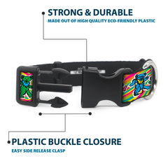 Buckle-Down Grateful Dead 1.5 inch wide collar for sturdy daily use