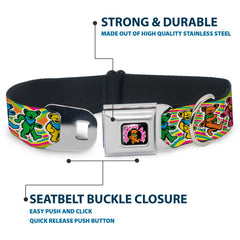 Buckle-Down Made in USA dog collar seatbelt hardware for durability.