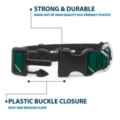 Buckle-Down strong D-ring attachment emphasizes reliable leash connection for confident walks