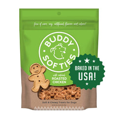 Buddy Biscuits 938072 bag-front with roasted chicken flavor for tasty training rewards.