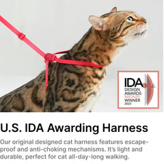 BuddyArmor cat harness space-gray side fit demonstrates adjustable comfort during strolls