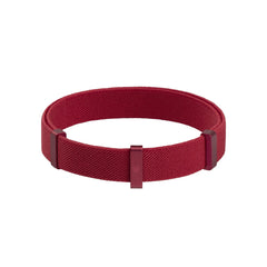 BuddyArmor safety cat collar burgundy full view shows stylish, secure everyday wear.