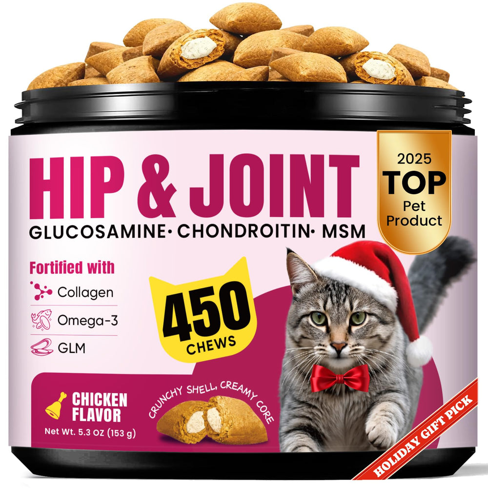 BuddyCheer glucosamine cats bottle—joint support for aging felines