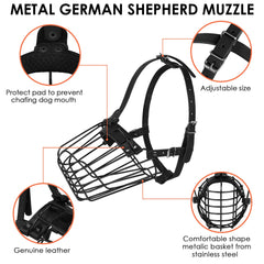 Budkas German Shepherd Muzzle worn by dog during training