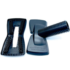 Buff Brite Fur-EEL on a car seat, removing pet hair without damage.