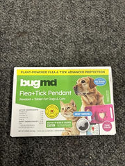 BugMD AirTag holder integrated in pink pendant for secure pet tracking.