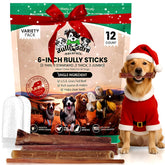 Bully Bark Naturals 12-count variety-pack on display highlights long-lasting, natural beef chews.