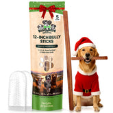 Bully Bark Naturals 12-inch bully sticks pack of five for long-lasting chews
