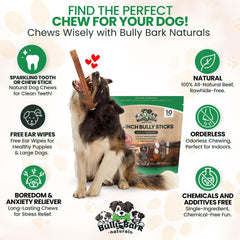 Bully Bark Naturals dental health benefit 6in chew — promotes gum wellness during chewing