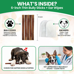 Bully Bark Naturals odor-free beef pizzle snack close-up, safe and digestible chew