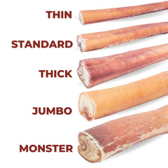 Bully Bunches premium bully stick packaging with odor-free chew for puppies