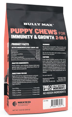 Close-up of Bully Max 2-in-1 puppy chews with soft texture.