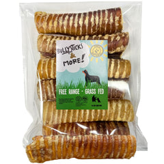 BULLYSTICKS & MORE 6in beef trachea packaging closeup for long lasting dog chew