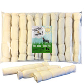 BULLYSTICKS & MORE Beef Cheek Rolls pack shot; protein-rich dog chews
