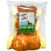 BULLYSTICKS & MORE beef cheek rolls package—long-lasting dog chews for bored pups.