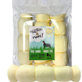 BULLYSTICKS & MORE beef cheek rolls packaging highlights freshness for long-lasting chews.