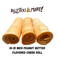 BULLYSTICKS & MORE Beef Cheek Rolls ingredients closeup highlights beef as a single-ingredient option.