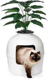 Bundle & Bliss Secret Litter Box closed-front view for discreet litter storage.