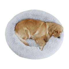 Bunlitent 39'' Calming Donut Bed outer view showing round cozy shape for secure nesting.