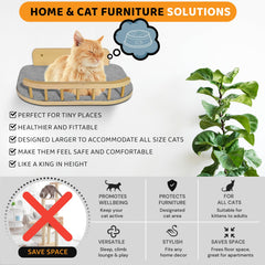 BUOGA Cat Wall Shelves mounting hardware demonstrates quick, secure installation.