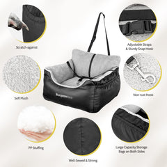 BurgeonNest dog car seat detachable filling makes washing simple.
