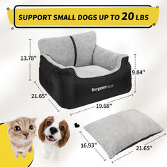 BurgeonNest dog car seat cover is washable for easy cleanliness.