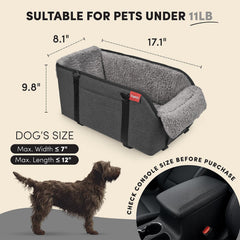 BurgeonNest dog car seat highlights secure strap system for stability on rides