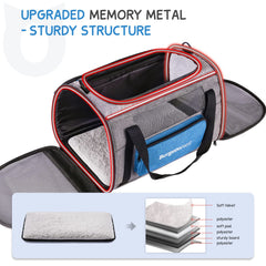 BurgeonNest cat carrier with three doors for easy loading and monitoring