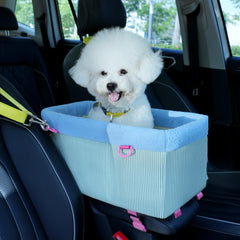 BurgeonNest center-console dog seat installed in car for secure travel