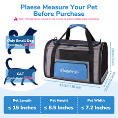 BurgeonNest soft-sided carrier with three doors enables easy pet entry.