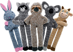 BUYPOW no-stuffing dog toys pack with squeaky design for engaging play.
