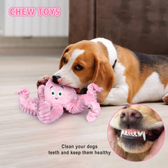 BUYPOW Octopus toy during playtime with interactive squeak boosts engagement.