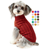 Bwealthest dog sweater turtleneck back view for cozy warmth during walks.