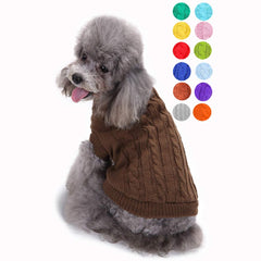Bwealthest warm dog sweater front view on a dog for cozy winter warmth