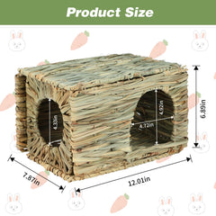 BWOGUE Bunny Grass House hand-woven seagrass emphasizes natural texture and safe chew area.