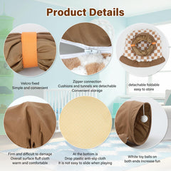 bwogue bunny tunnel bed end shows built-in ball toys for interactive play