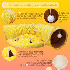 BWOGUE Bunny Tunnel Bed movable ball toy provides built-in entertainment during sessions.