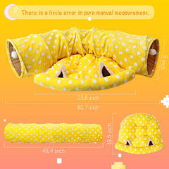 BWOGUE Bunny Tunnel Bed removable mat enables easy washing and flexible setup.