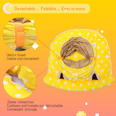 BWOGUE Bunny Tunnel Bed soft suede fabric offers scratch-resistant, cozy comfort.