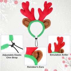 BWOGUE dog Christmas scarf in red-green stripes adds festive flair.
