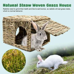 BWOGUE pet safe woven straw house is a durable shelter protecting paws.