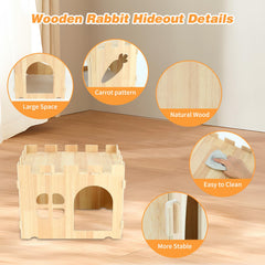 BWOGUE rabbit house roof view highlights ventilation and two-story design.