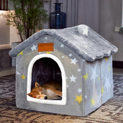 BXEBUI dog house memory sponge front view offers a cozy indoor shelter for pets