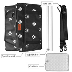 BYGD Dog Car Seat upgraded support rods maintain shape